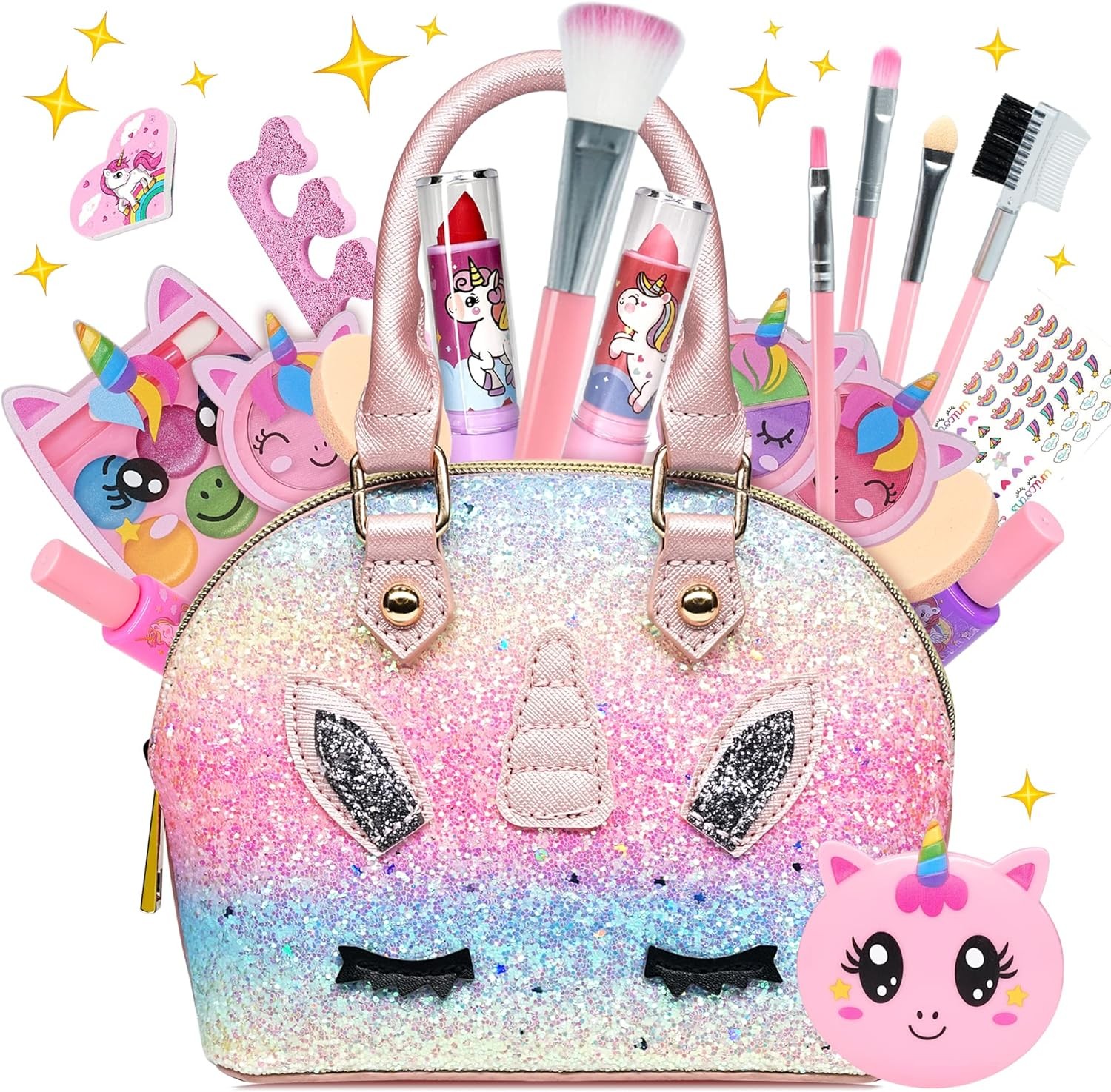 Kids Makeup Sets For Girls - Unicorn Teenage Washable Make Up Starter Kit, Chil
