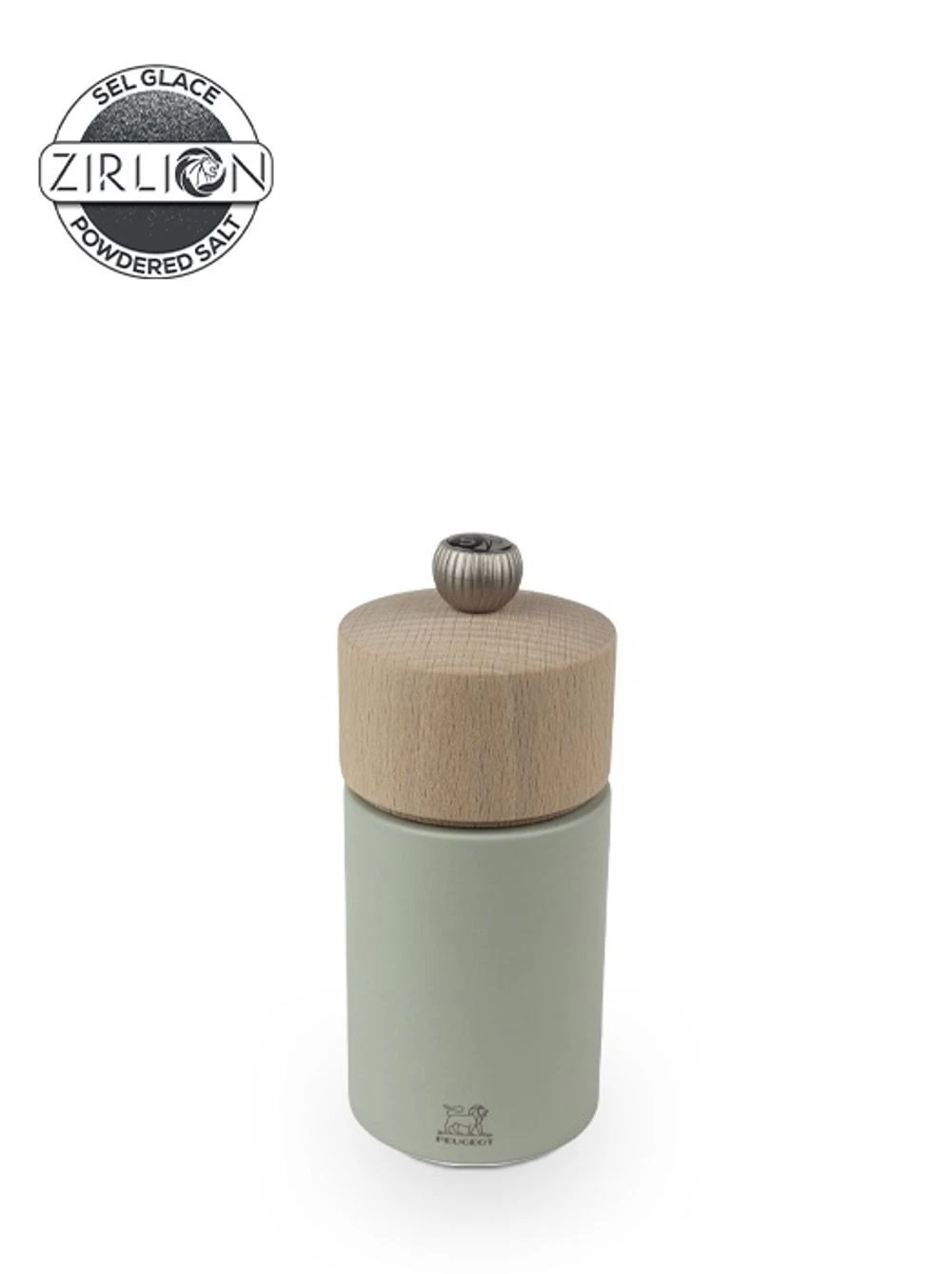 Peugeot Boreal Manual Salt Mill in Wood (Pebble Grey) - 12cm