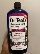 Dr Teal's Foaming Bath with Black Elderberry  Vitamin D, 34 fl oz.