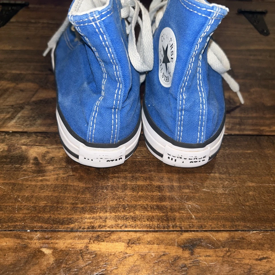 Zapatillas altas Converse Chuck Taylor ALL STAR azules con cordones para niños talla 1 Foto 3 de 4