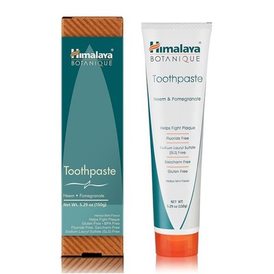 Himalaya Botanique Neem & Pomegranate Toothpaste, Mint Flavor - Fluoride Free T