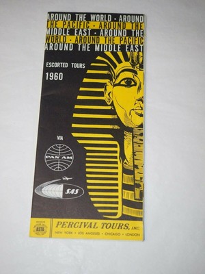 AROUND THE WORLD Percival via Pan Am & SAS Tours Pamphlet packages 1960