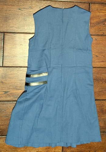 MARNI Italy Solid Blue 100% Cotton SLEEVELESS PLEATED BELTED Dress Size US 8 NWT - Picture 7 of 18