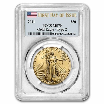 2021 1 oz American Gold Eagle (Type 2) MS-70 PCGS (FDI) | eBay