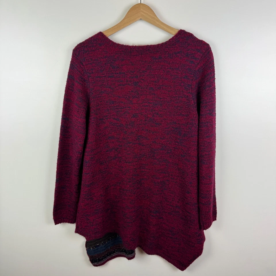 Suéter túnica Soft Surroundings marrom grande assimétrico texturizado malha pulôver - Imagem 4 de 4