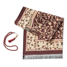 Muslim Prayer Rug with Islam Prayer Beads - Travel Prayer Mat, Islamic Gifts ...