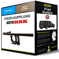 Abnehmbare AnhäNgerkupplung für Fiat Doblo 11.2009-12.2023 II Typ 263 Auto Hak