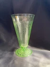 Hocking Glass Green Princess 6 1/2” Footed Ice Tea Rare Gorgeous!!!! Pristine