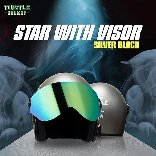 Helmet Star with Visor Open Face Design with Resistive Rainbow Visor Size M - Image 2 of 4