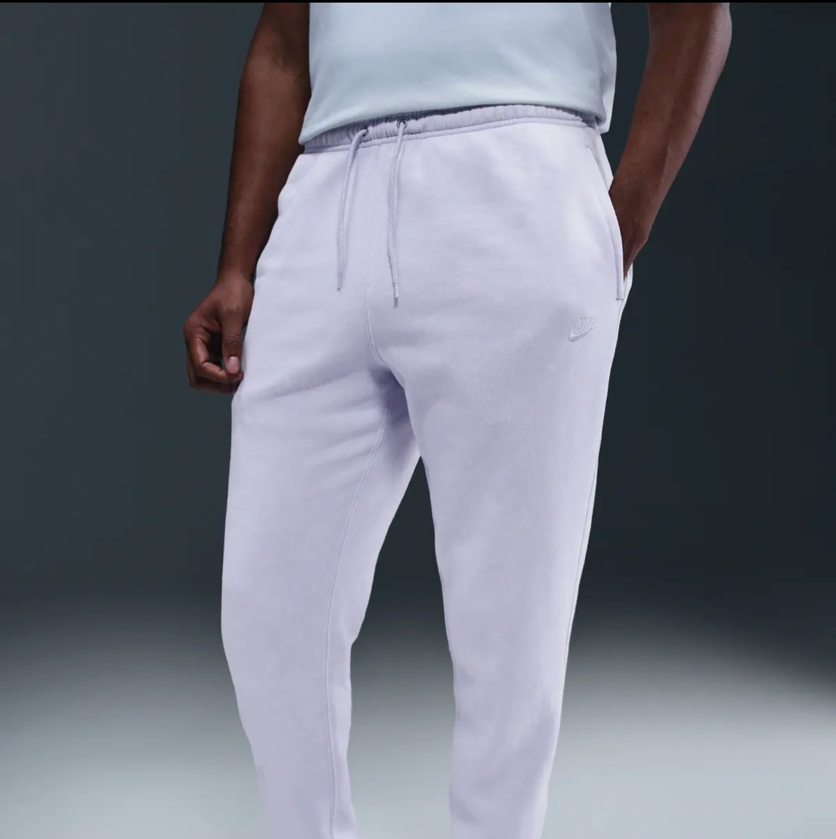Nike Washed Cuffed Fleece Pants Mens Size M Medium Ghost Lavendar