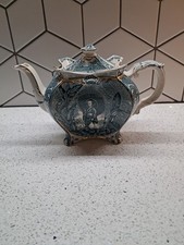 A Burleigh Ware teapot, 1894, Rd shape 223699, Rd No.225655. Damage to the lid