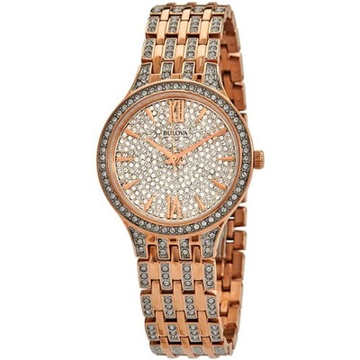 Bulova Phantom Quartz Crystal Embellished Ladies Watch 98L235