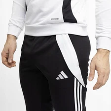 Adidas Tiro 24 Men’s Soccer Athletic Bottoms Black Jogger Track Pant #952