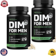 DIM Supplement for Men 600mg | Estrogen Blocker & Hormone Balance | 120 Ct USA