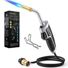 Propane Torch Kit, Mapp Gas Torch with Cylinder Clip, 5ft Hose and Trigger St...