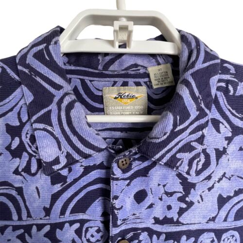 Hobie Vintage Blue Hawaiian Button Down Short Sleeve Shirt Big Tall 1XT - Picture 2 of 7