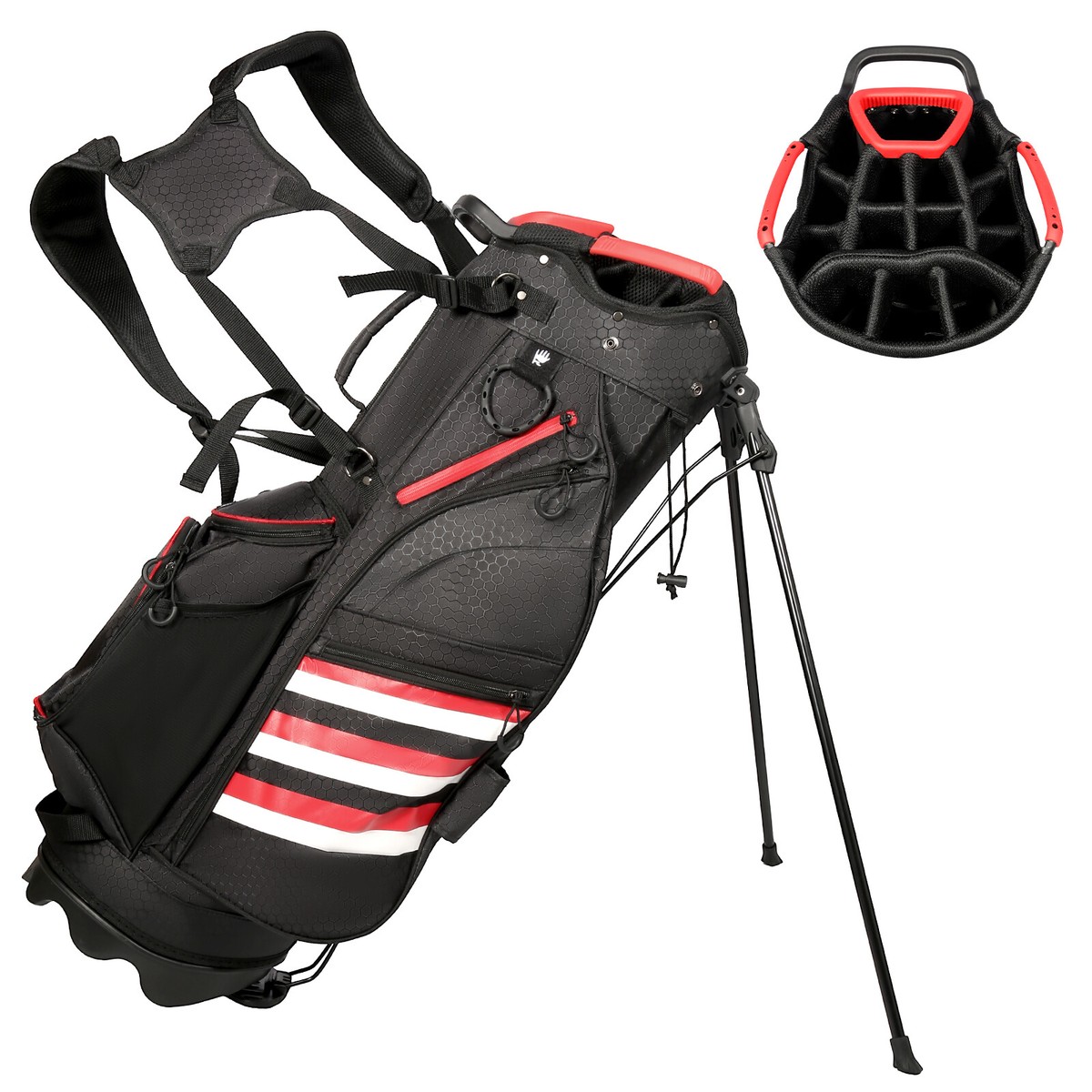 golf stand bag rain hood ZHICIM Cover with Snap Button, Universal 1680D Nylon Waterproof Material Dustproof Club Protector : Sports & Outdoors there are two smooth zippers Sturdum Golf Stand Bag 14