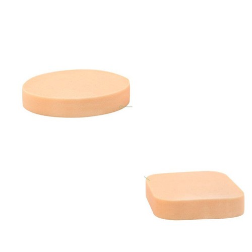 2 piezas esponja facial limpiadora suave desechable belleza polvo soplo maquillaje facial - Imagen 9 de 9