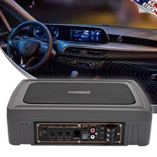 1200W Active Under seat Car Bass Box Audio Subwoofer Sub Speaker Amplifier Black
