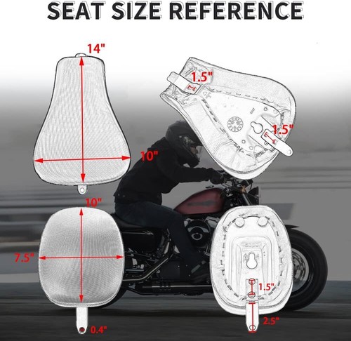 Asiento de conductor de motocicleta solo para Harley Sportster Forty Eight 48 72 XL 1200 883 - Imagen 2 de 13