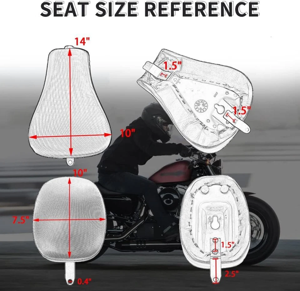 Motorcycle Front Driver Solo Seat Fits Suzuki Intruder VS700 750 800 1400 1500 - Image 2 of 4