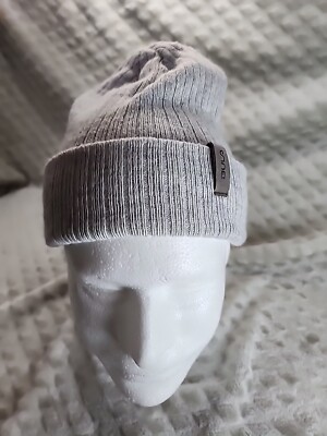 Bula Adult Unisex Wool Blend Gray Ribbed Knit Beanie Hat Cap