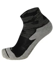 - Mico Trail Run Odor Zero X-Static Light Weight Short Socks, Black