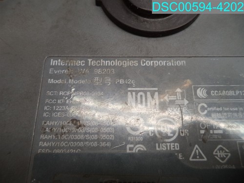 Used INTERMEC PB42C MOBILE THERMAL RECEIPT PRINTER PB42C0B10100P - Picture 8 of 9