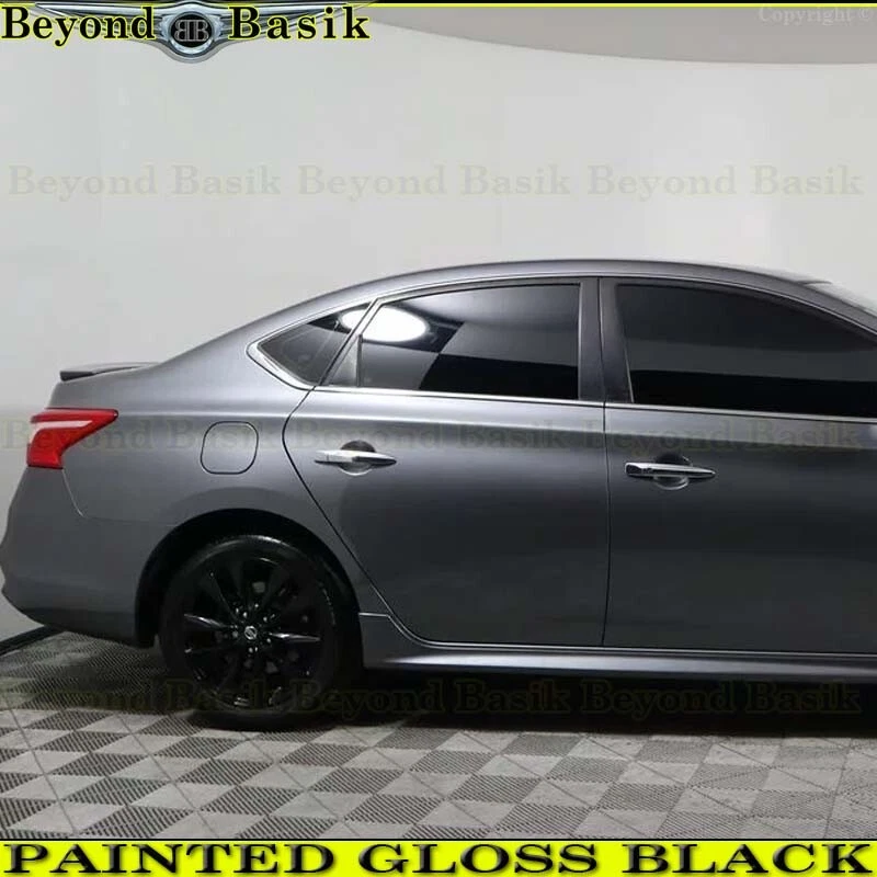 Alerón trasero negro brillante para Nissan Sentra 2013-2017 2018 2019 con LED Foto 4 de 4