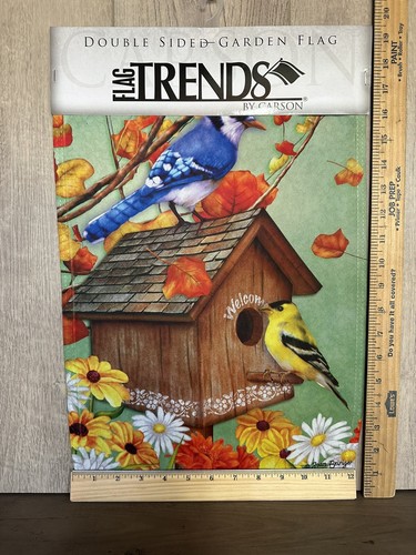 Bandiera 13x18 Trends Autunno Casa Autunno Giardino Bandiera - Birds Double Sided by Carson - Foto 2 di 8