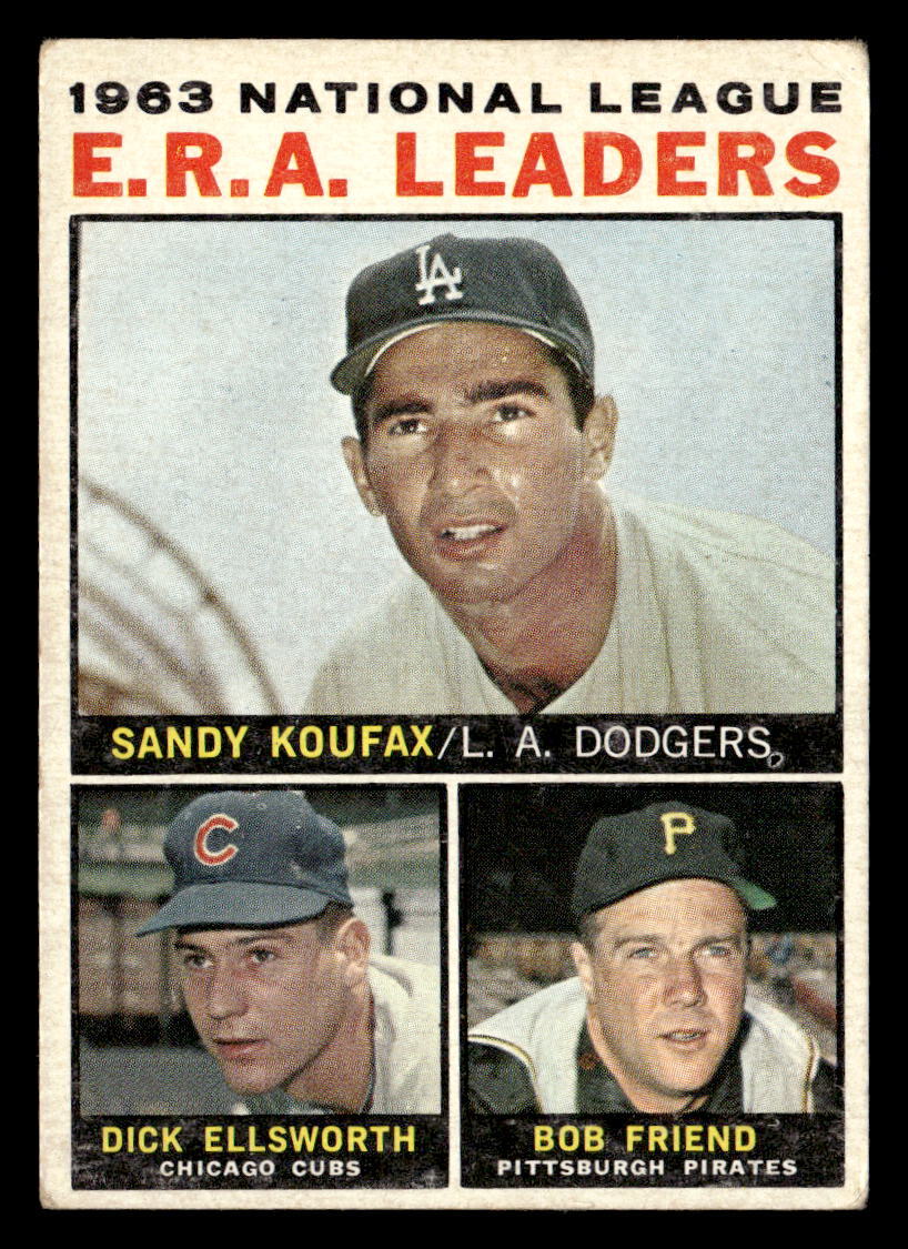 1964 Topps #1 (Sandy Koufax / Dick Ellsworth / Bob Friend)