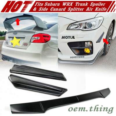 Gurney Flap Trunk Lip Spoiler For 2015-2021 Subaru WRX STI 4D