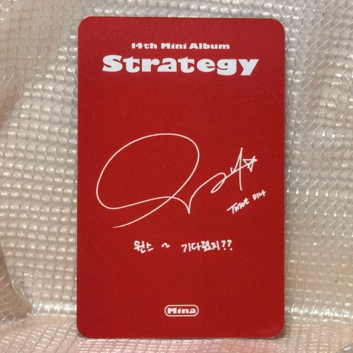 Mina Official Photocard Twice Strategy The 14th Mini Album JYP Ent Kpop - Picture 2 of 2