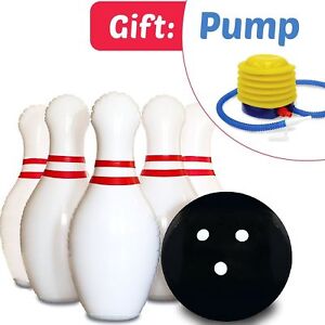 Giant Inflatable Bowling Ball set pins Bowler PUMP Indoor Outdoor Play Gift New | eBay