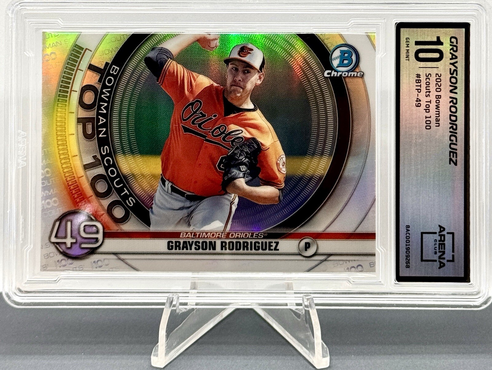 2020 Bowman Scouts Top 100 Chrome Grayson Rodriguez RC BTP-49