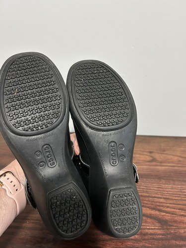 Crocs Shayna Mary Jane Slingback Shoes Black Size 8 - Picture 8 of 8