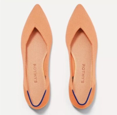 rothy's the point orange flats size 9 