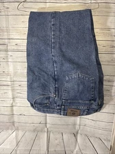Men's Blue Denim Wrangler Relaxed Fit 38x32 Comfort , Great Used Condition