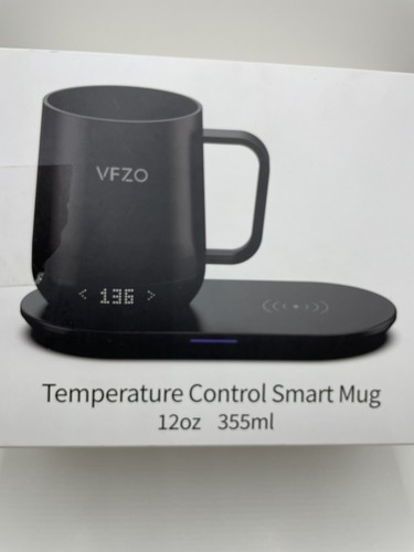 VFZO Mug 12oz temperature Control Smart Mug Black Color Open Box - Picture 5 of 18