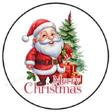 MERRY CHRISTMAS SANTA ENVELOPE SEALS LABELS STICKERS PARTY FAVORS