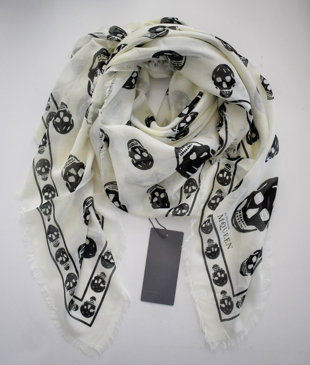 🆕️ Authentic ALEXANDER McQUEEN Iconic SKULL Print MODAL