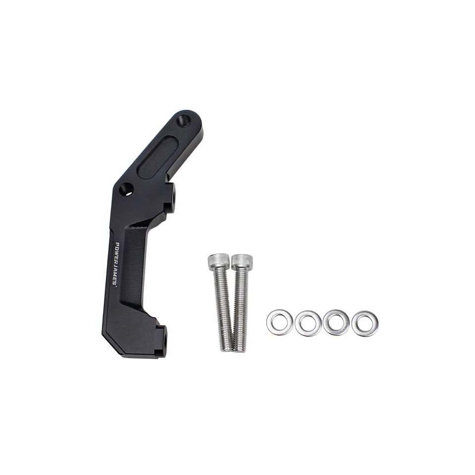 Black 108mm Brake Caliper Bracket for Harley Dyna Street Fat Bob FXD FXDWG FXDL Foto 2 de 4