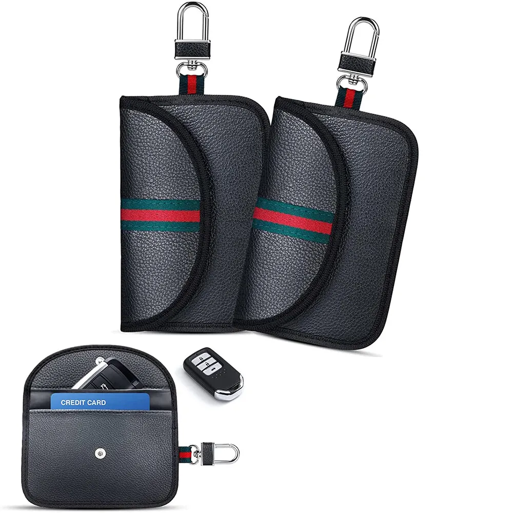 2x Keyless Go Autoschlüssel Tasche Schlüssel RFID Schutz für