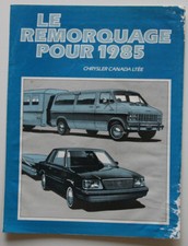 CHRYSLER Remorquage 1985 dealer brochure - French - Canada - ST501000918