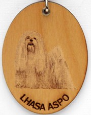 LHASA APSO WOODEN KEY CHAIN