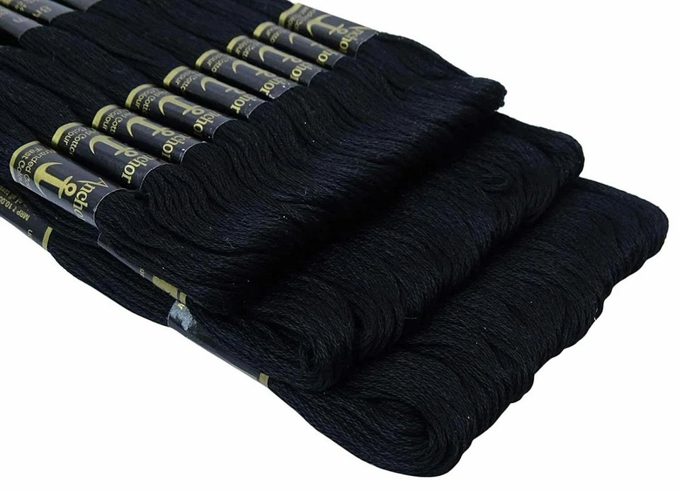 Anchor Threads Cross Stitch Stranded Cotton Thread Floss Hand Embroidery Black - Image 2 of 4