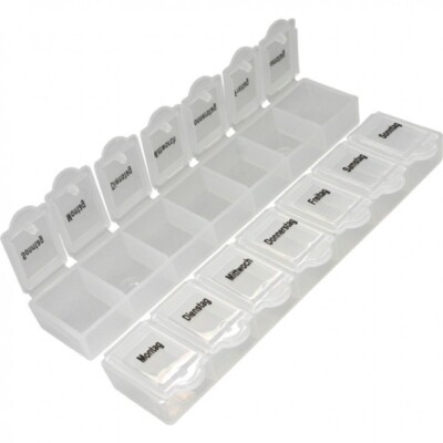 2x Pillendose Pillenbox Tablettenbox Tablettendose Medikamentenbox 7 Tage