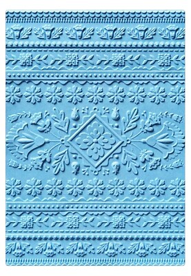 Sizzix Folk Art Pattern 3D Embossing folder #663613 Retail $11.99 by C. Chilson