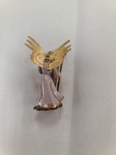 4 Vintage Art Plastic ANGEL FIGURINES w/ Musical Instruments Hong Kong ~ 1950ish - Picture 11 of 22