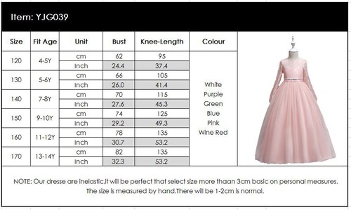Wedding Party Kids Gilrs Flower Bridesmaid Party Long Maxi Dress Prom Princess - Picture 54 of 105